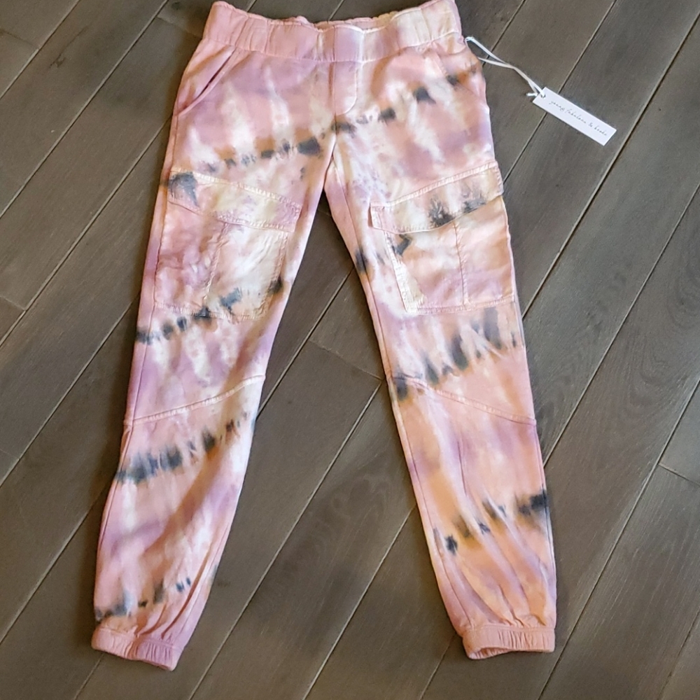 Young Fabulous & Broke cargo joggers XS tie dye